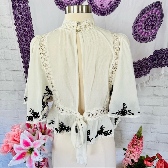 Free People Embroidered Blouse - Picture 10 of 16